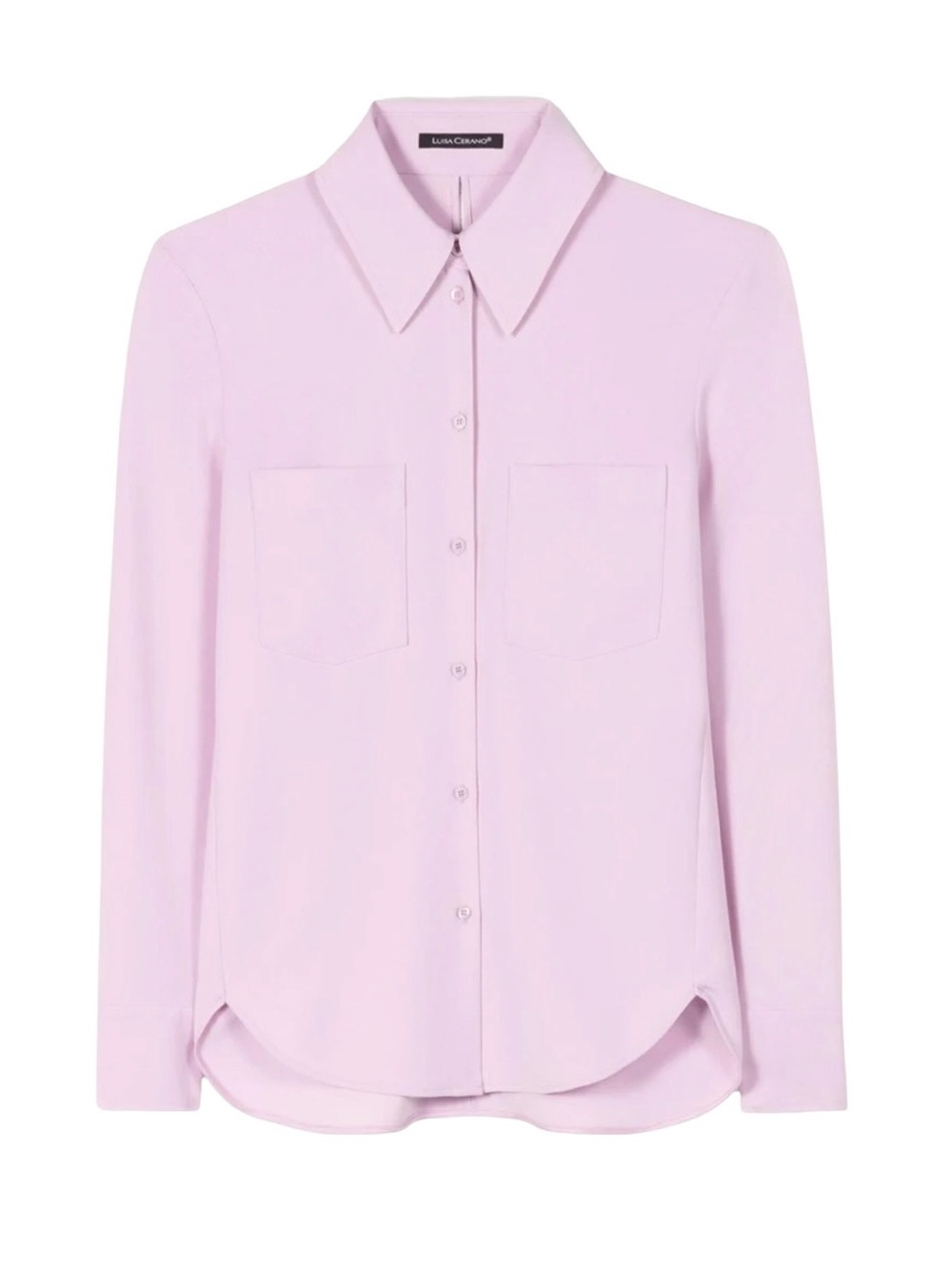 Luisa Cerano Gabardine Keyhole Crepe button down shirt Sz 6 excellent condition - Picture 3 of 15